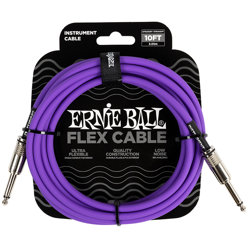 Ernie Ball EB6415 Flex Purple 3 m Instrumentenkabel von Ernie Ball