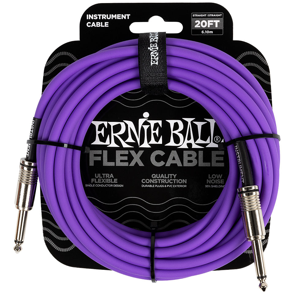 Ernie Ball EB6420 Flex Purple 6m Instrumentenkabel von Ernie Ball