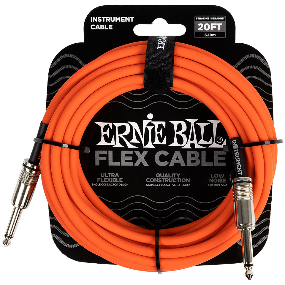 Ernie Ball EB6421 Flex Orange 6 m Instrumentenkabel von Ernie Ball