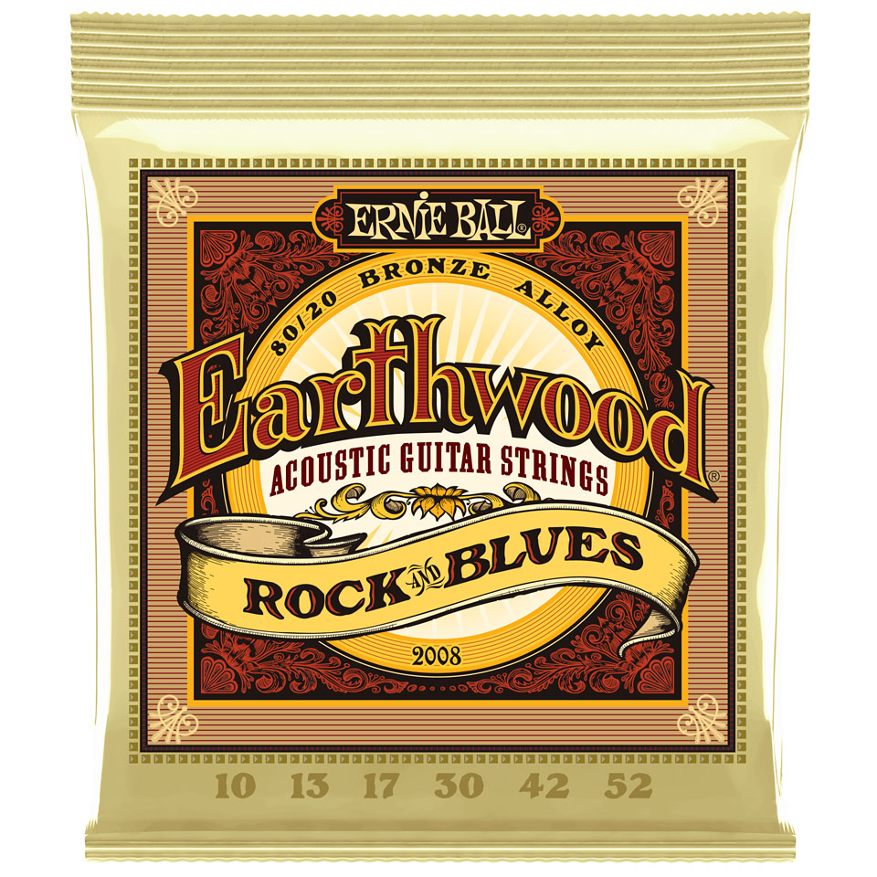 Ernie Ball Earthwood Rock and Blues 80/20 Bronze 2008 .010-052 Saiten von Ernie Ball