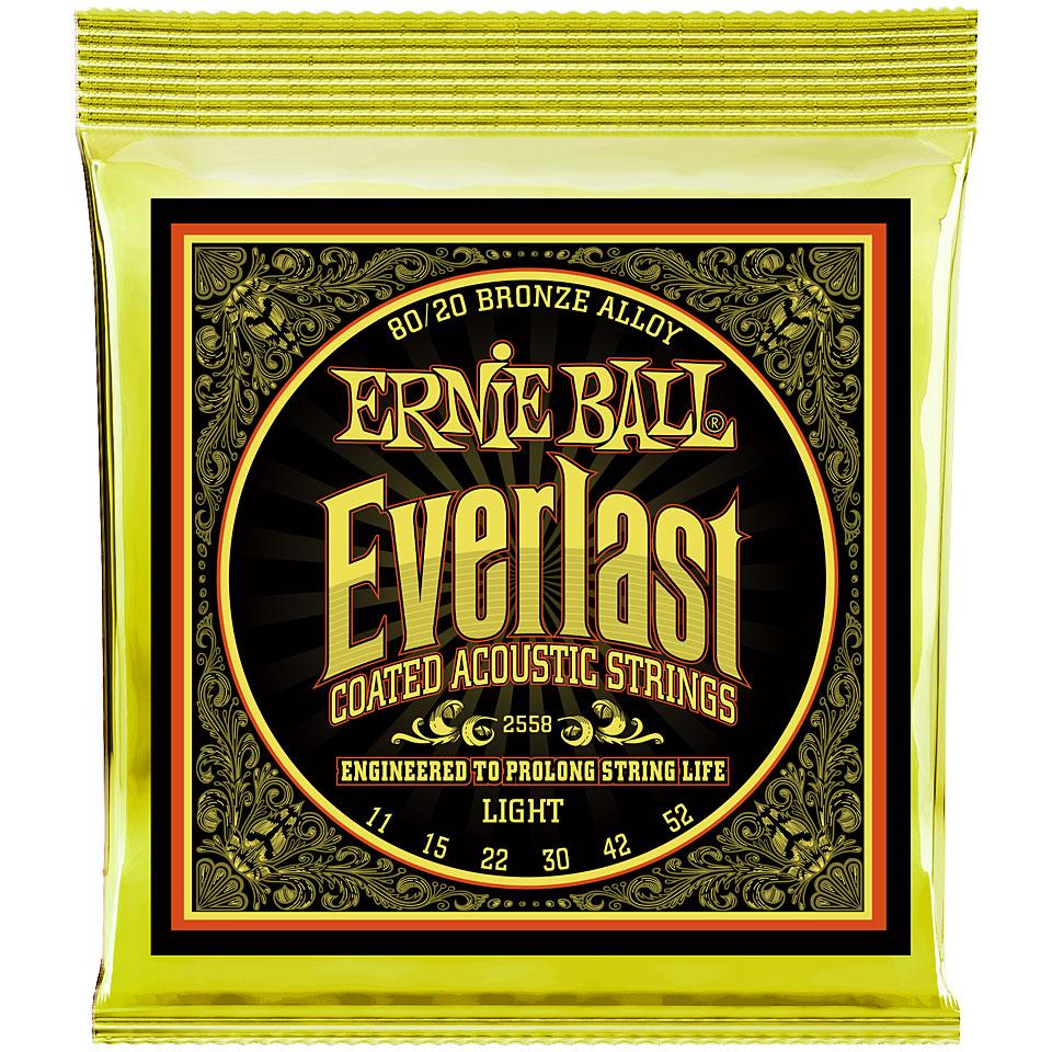 Ernie Ball Everlast EB2558 Light 011-052 Coated Saiten Westerngitarre von Ernie Ball
