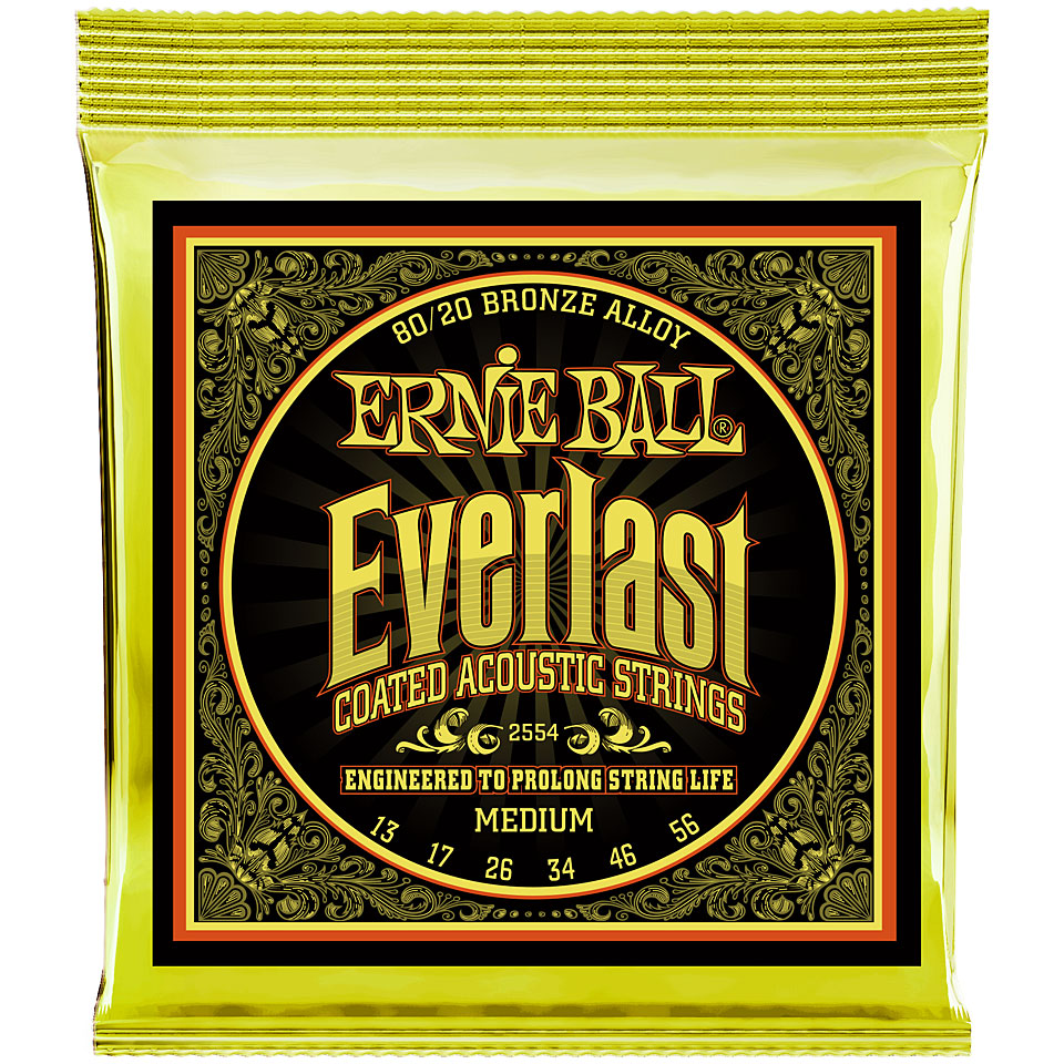 Ernie Ball Everlast Medium Bronze EB2554 013-056 Saiten Westerngitarre Ernie Ball Everlast Medium Bronze EB2554 013-056 Saiten Westerngitarre von Ernie Ball
