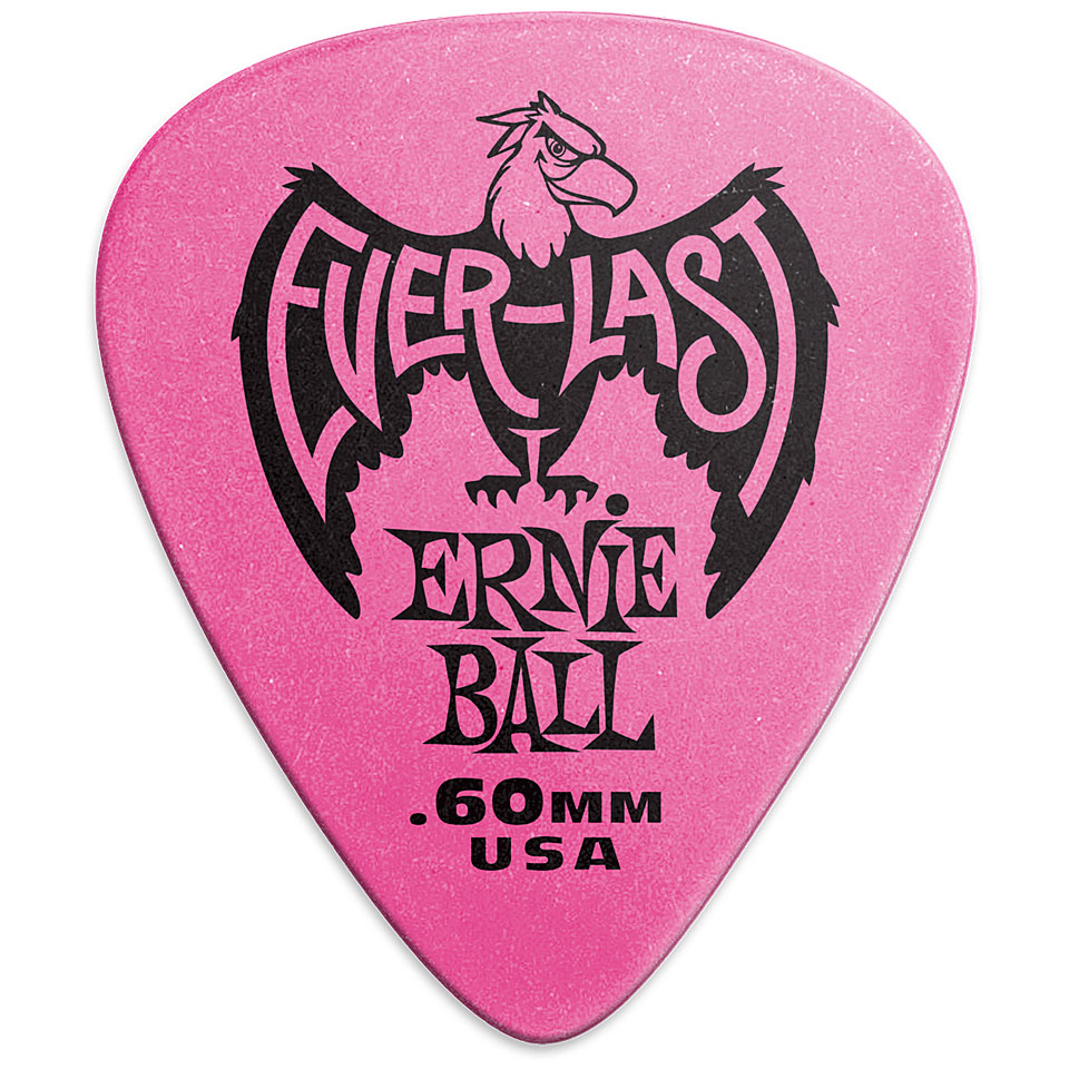 Ernie Ball Everlast Pick Medium Pink .60 mm Plektrum von Ernie Ball