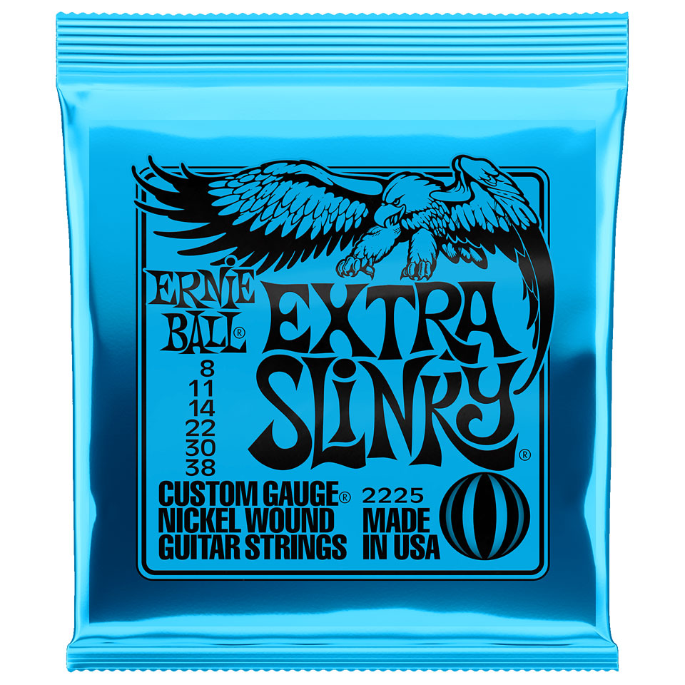 Ernie Ball Extra Slinky 2225 .008-038 Saiten E-Gitarre von Ernie Ball