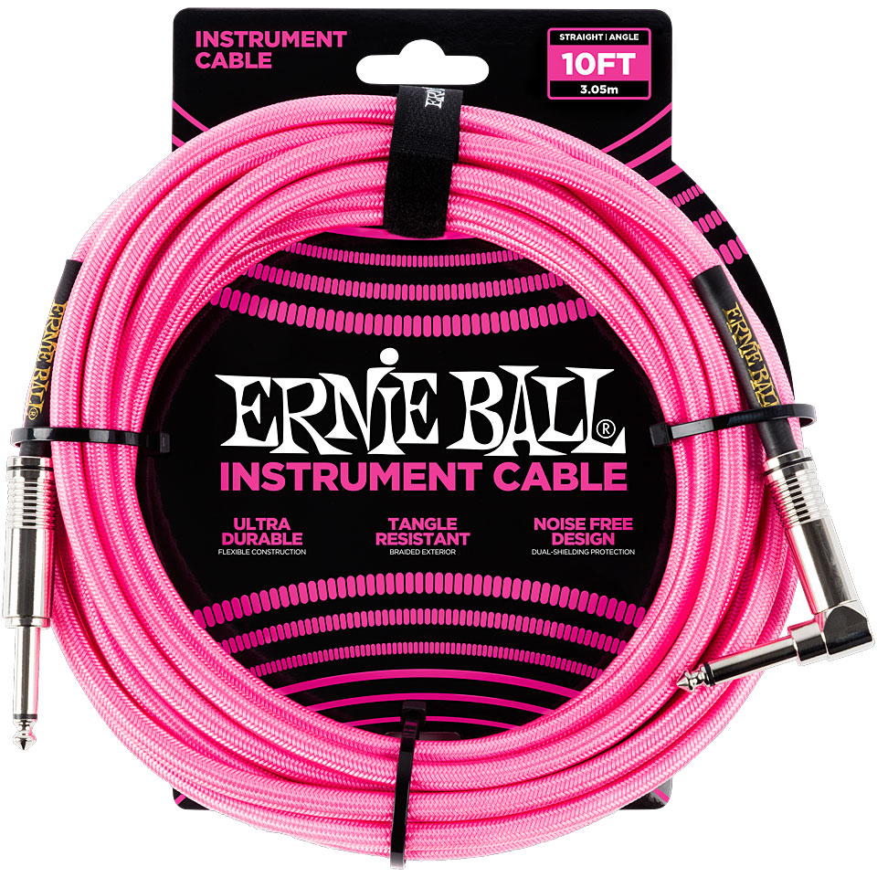 Ernie Ball EB6078 Neon Pink 3,0 m Instrumentenkabel von Ernie Ball