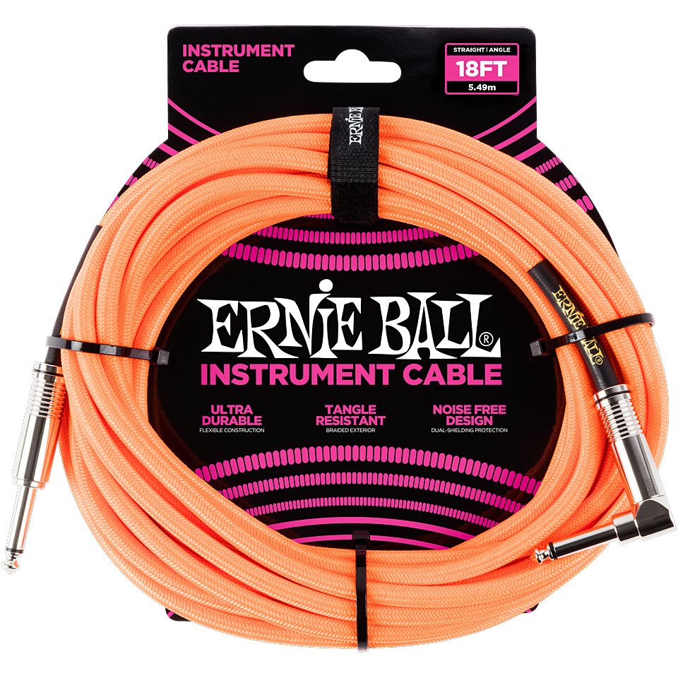 Ernie Ball EB6084 Neon Orange 5,5 m Instrumentenkabel Ernie Ball EB6084 Neon Orange 5,5 m Instrumentenkabel von Ernie Ball