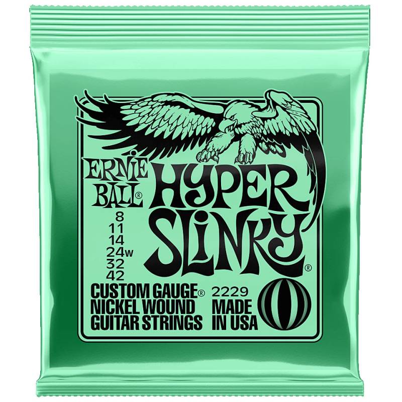 Ernie Ball Hyper Slinky 2229 .008-042 Saiten E-Gitarre von Ernie Ball