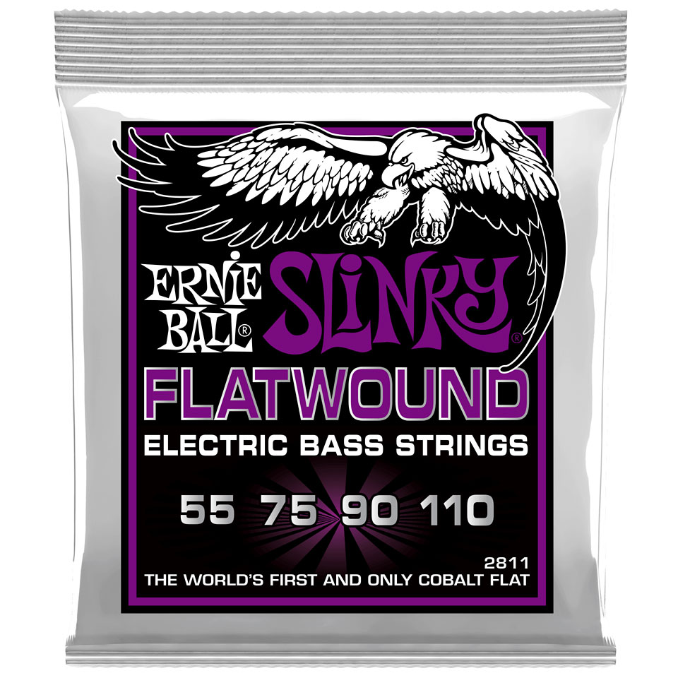 Ernie Ball Power Slinky Flatwound 2811 .055-110 Saiten E-Bass von Ernie Ball
