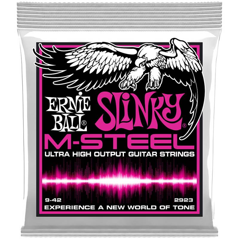 Ernie Ball Power Slinky M-Steel EB2923 009-042 Saiten E-Gitarre von Ernie Ball