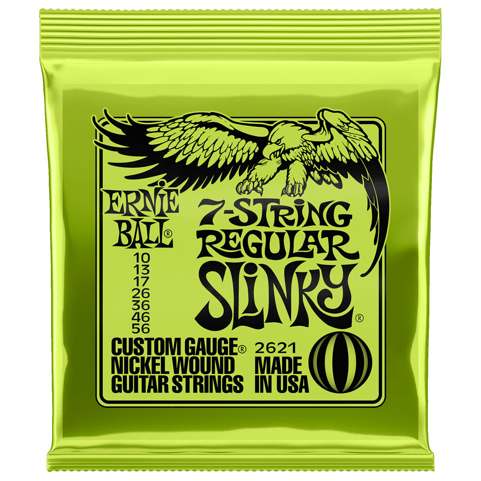 Ernie Ball 7-String Regular Slinky 2621 .010-056 Saiten E-Gitarre Ernie Ball 7-String Regular Slinky 2621 .010-056 Saiten E-Gitarre von Ernie Ball