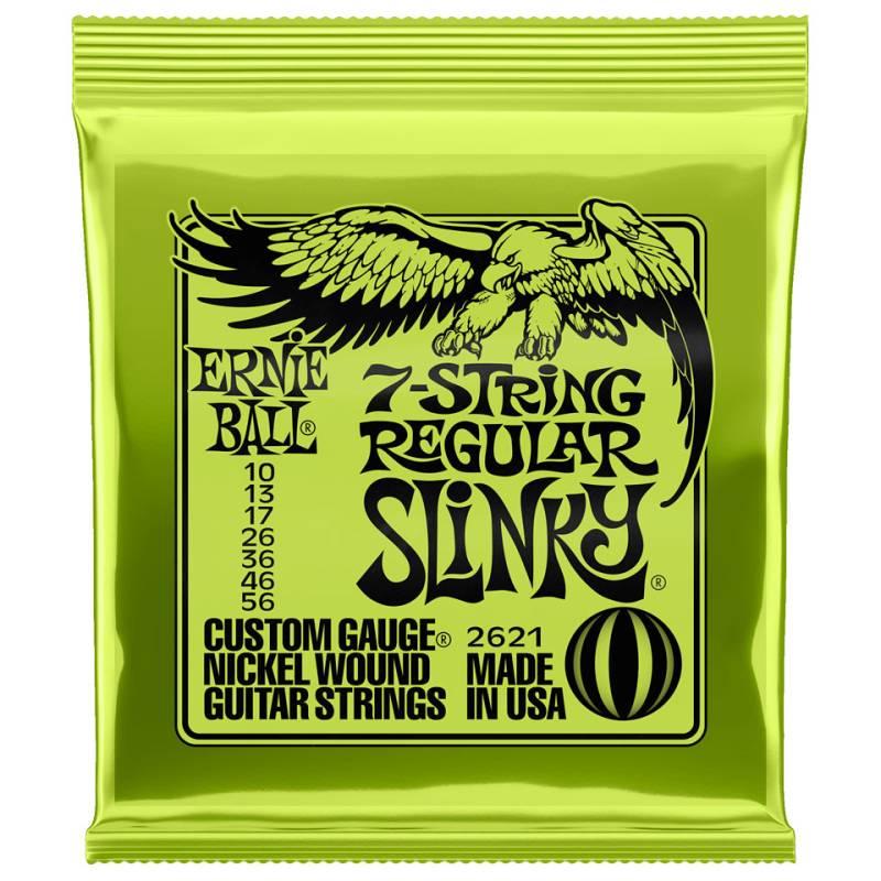 Ernie Ball 7-String Regular Slinky 2621 .010-056 Saiten E-Gitarre von Ernie Ball