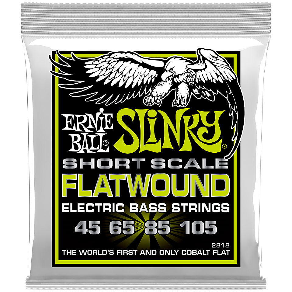 Ernie Ball Regular Slinky Flatwound 2818 Short Scale .045-.105 Saiten Ernie Ball Regular Slinky Flatwound 2818 Short Scale .045-.105 Saiten von Ernie Ball