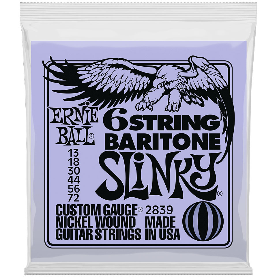 Ernie Ball Slinky 6-String Baritone 2839 .013-072 Saiten E-Gitarre Ernie Ball Slinky 6-String Baritone 2839 .013-072 Saiten E-Gitarre von Ernie Ball