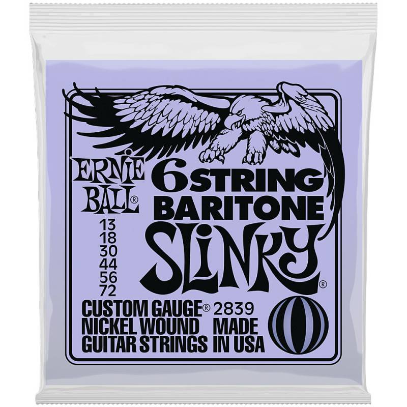 Ernie Ball Slinky 6-String Baritone 2839 .013-072 Saiten E-Gitarre von Ernie Ball