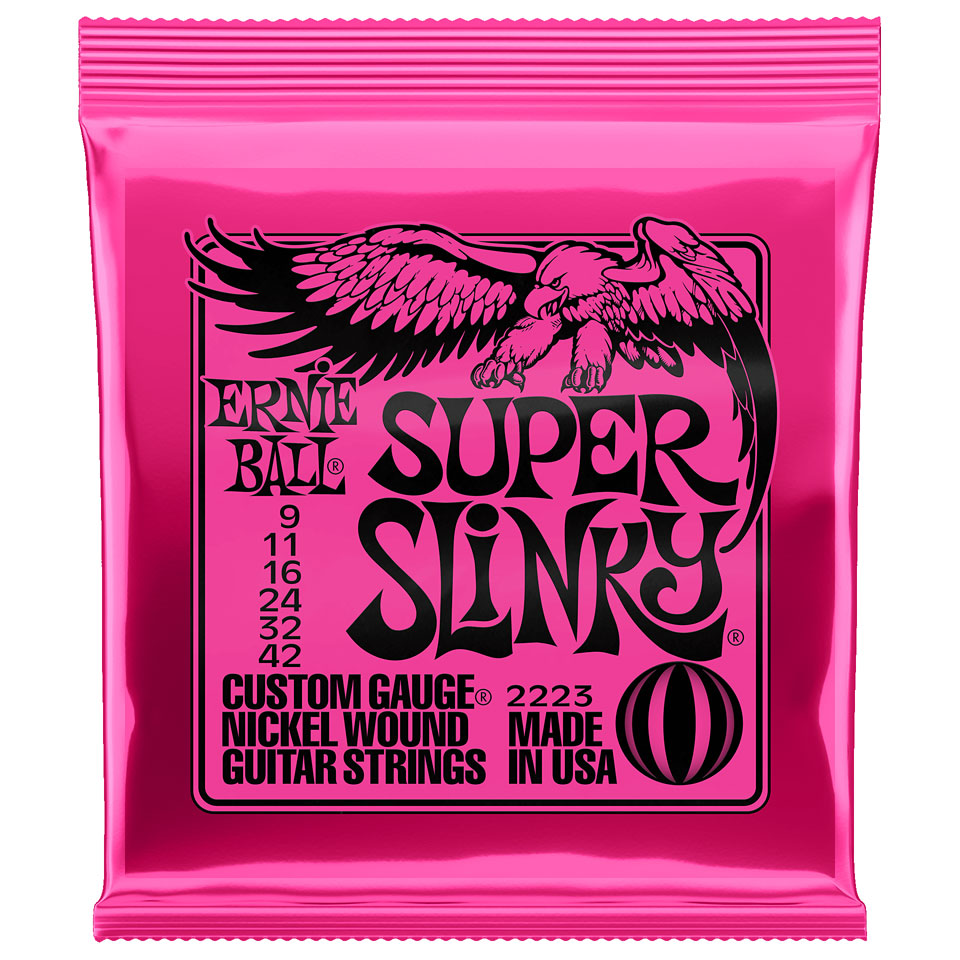 Ernie Ball Super Slinky 2223 .009-042 Saiten E-Gitarre Ernie Ball Super Slinky 2223 .009-042 Saiten E-Gitarre von Ernie Ball