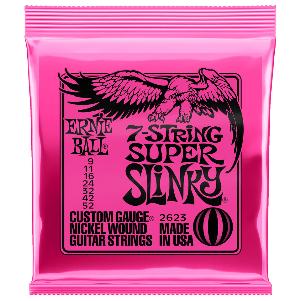 Ernie Ball 7-String Super Slinky 2623 .009-052 Saiten E-Gitarre Ernie Ball 7-String Super Slinky 2623 .009-052 Saiten E-Gitarre von Ernie Ball