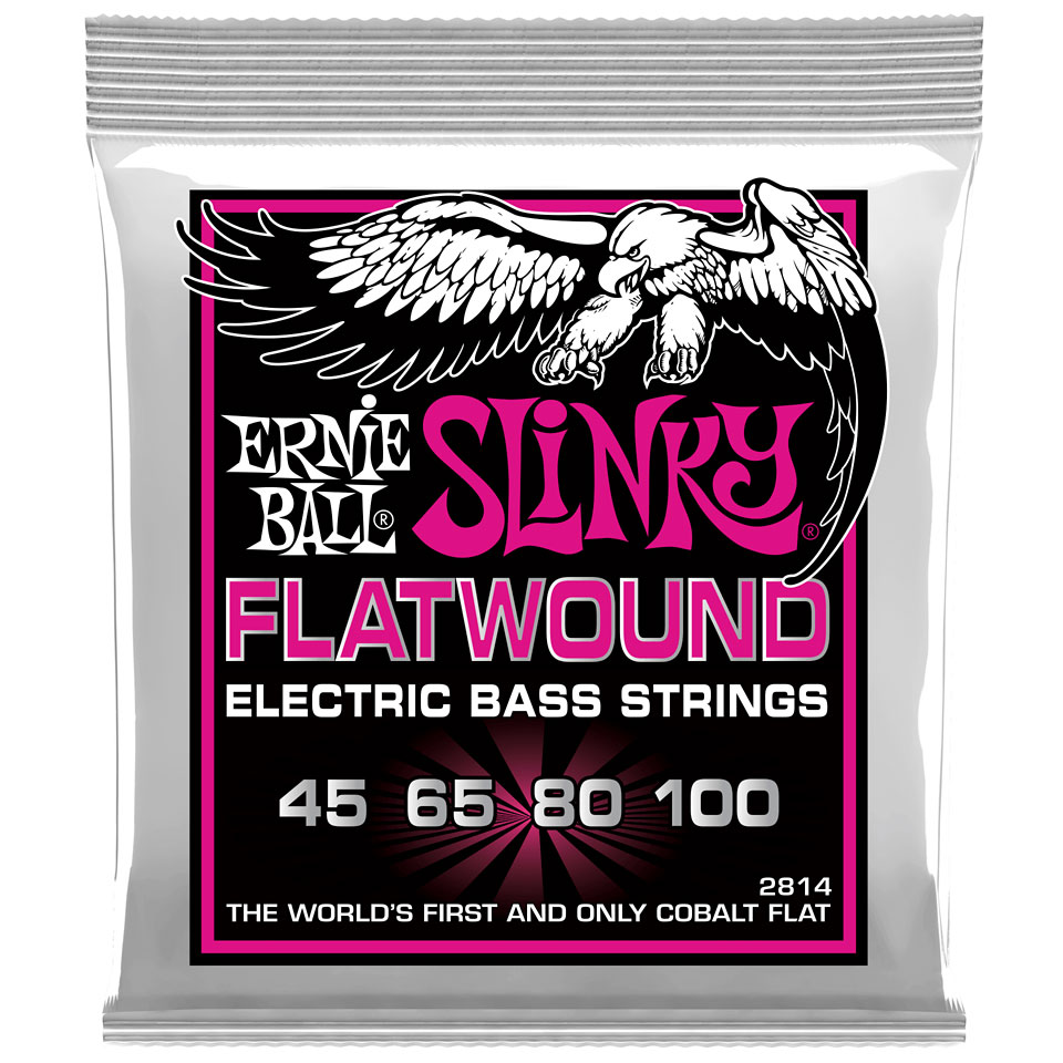 Ernie Ball Super Slinky Flatwound 2814 .045-100 Saiten E-Bass von Ernie Ball