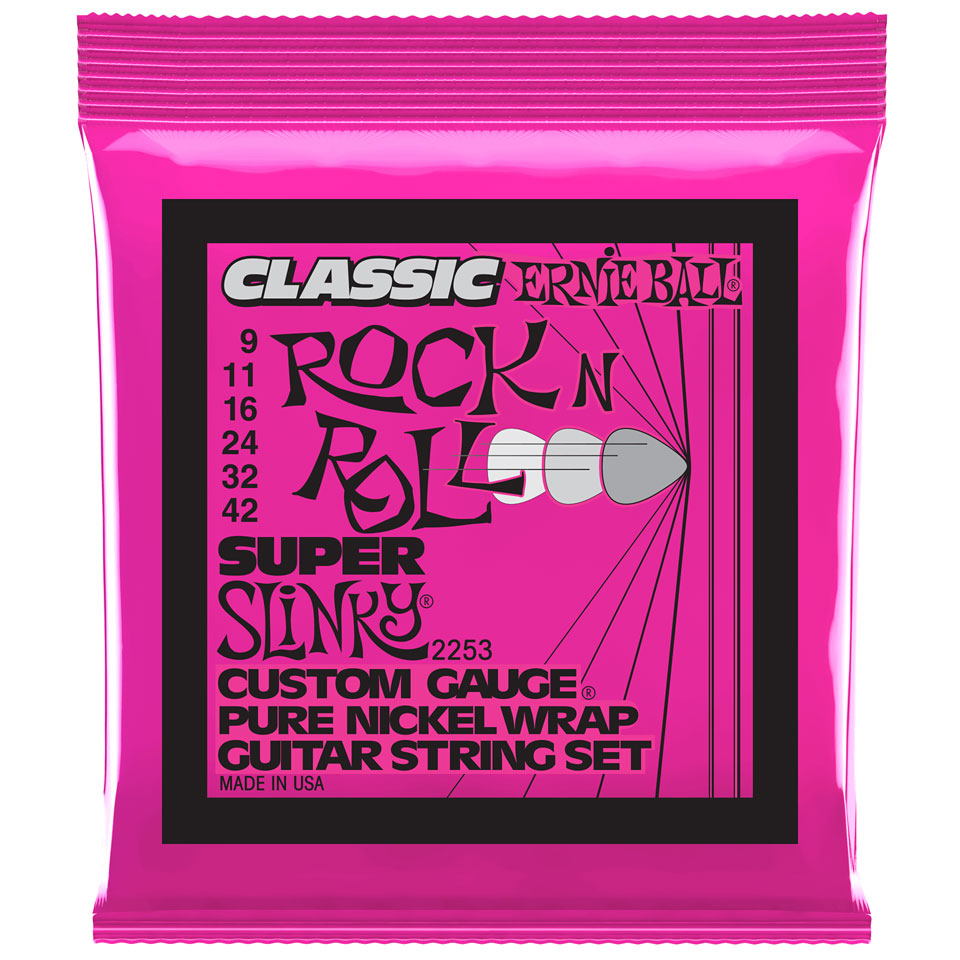 Ernie Ball Super Slinky Classic R&R 2253 .009-042 Saiten E-Gitarre Ernie Ball Super Slinky Classic R&R 2253 .009-042 Saiten E-Gitarre von Ernie Ball