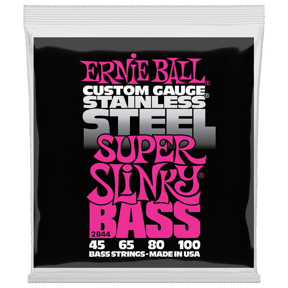 Ernie Ball Super Slinky Stainless Steel Bass 2844 .045-100 Saiten von Ernie Ball