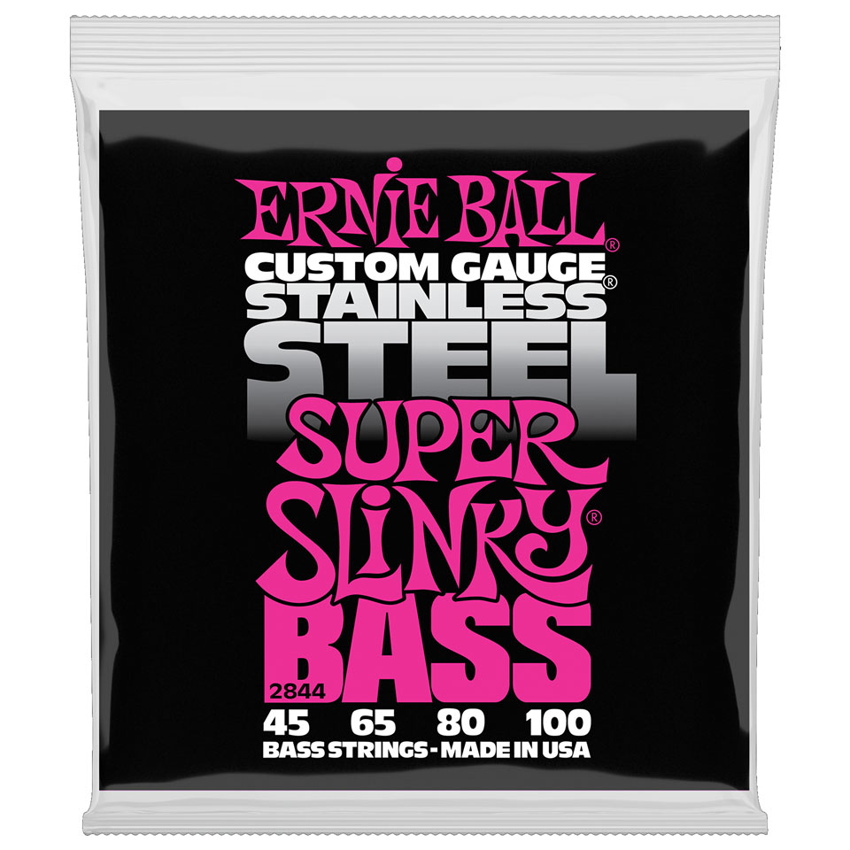Ernie Ball Super Slinky Stainless Steel Bass 2844 .045-100 Saiten Ernie Ball Super Slinky Stainless Steel Bass 2844 .045-100 Saiten von Ernie Ball