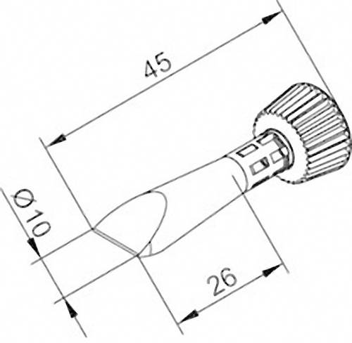 Ersa 0102CDLF100C/SB Lötspitze Meißelform Spitzen-Größe 10mm Spitzen-Länge 45mm Inhalt 1St. von Ersa