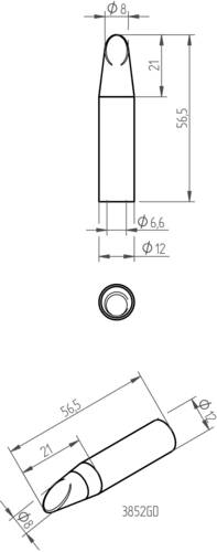 Ersa 0852GD Lötspitze angeschrägt Spitzen-Größe 8mm Inhalt 1St. von Ersa