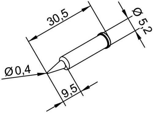 Ersa 102 PD LF 04 Lötspitze Bleistiftform, ERSADUR Spitzen-Größe 0.4mm Inhalt 1St. von Ersa