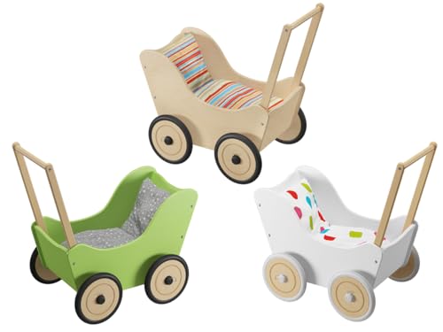 Erst-Holz Puppenwagen als Lauflernhilfe V-95.002, Farbe:grün Erst-Holz Puppenwagen als Lauflernhilfe V-95.002, Farbe:grün von Erst-Holz