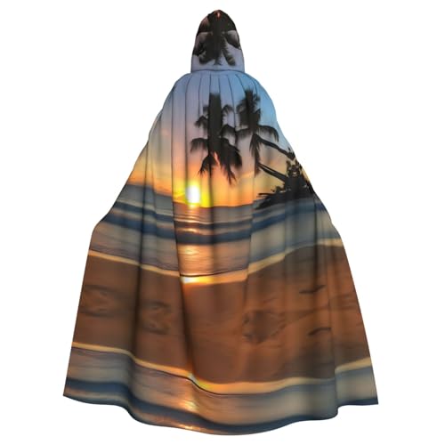 Erwqavc Kapuzenumhang, Cosplay-Umhang, Kostüm, Halloween, Motto-Party, langer Sonnenuntergang, Strand, Druck, Umhang, Uniform Erwqavc Kapuzenumhang, Cosplay-Umhang, Kostüm, Halloween, Motto-Party, langer Sonnenuntergang, Strand, Druck, Umhang, Uniform von Erwqavc