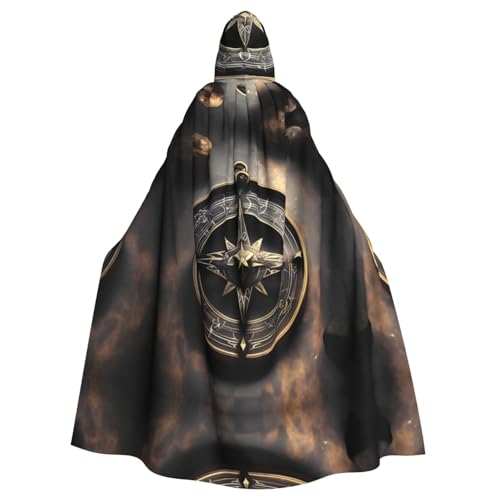 Erwqavc Kapuzenumhang, Cosplay-Umhang für Herren, Kostüm, Halloween, Motto-Party, langes magisches Design, nordische Runen, Kompass, Druck, Umhang, Uniform Erwqavc Kapuzenumhang, Cosplay-Umhang für Herren, Kostüm, Halloween, Motto-Party, langes magisches Design, nordische Runen, Kompass, Druck, Umhang, Uniform von Erwqavc