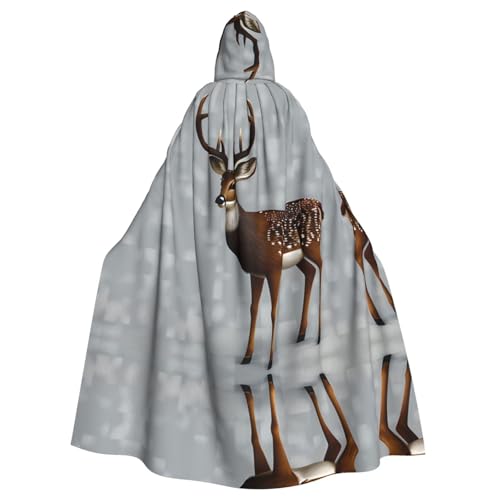 Erwqavc Kapuzenumhang für Herren, Cosplay, Kostüm, Halloween, Motto-Party, lang, grau, Pflaume, Hirsch, bedruckt, Uniform Erwqavc Kapuzenumhang für Herren, Cosplay, Kostüm, Halloween, Motto-Party, lang, grau, Pflaume, Hirsch, bedruckt, Uniform von Erwqavc