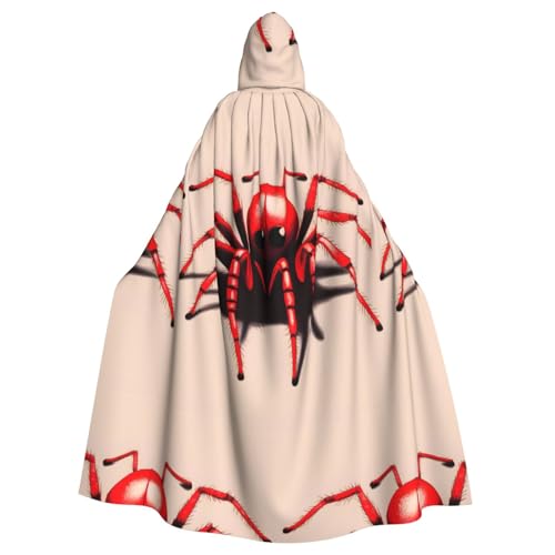 Erwqavc Kapuzenumhang für Herren, Cosplay, Kostüm, Halloween, Motto-Party, lang, niedlich, kleine rote Spinne, Umhang, Uniform Erwqavc Kapuzenumhang für Herren, Cosplay, Kostüm, Halloween, Motto-Party, lang, niedlich, kleine rote Spinne, Umhang, Uniform von Erwqavc