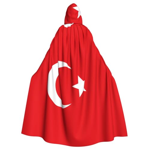 Erwqavc Kapuzenumhang für Herren, Cosplay, Kostüm, Halloween, Motto-Party, lange Flagge der Türkei, Umhang, Uniform Erwqavc Kapuzenumhang für Herren, Cosplay, Kostüm, Halloween, Motto-Party, lange Flagge der Türkei, Umhang, Uniform von Erwqavc