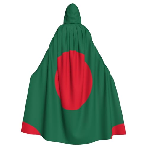 Erwqavc Kapuzenumhang für Herren, Cosplay, Kostüm, Halloween, Motto-Party, lange Flagge von Bangladesch bedruckt, Umhang Uniform Erwqavc Kapuzenumhang für Herren, Cosplay, Kostüm, Halloween, Motto-Party, lange Flagge von Bangladesch bedruckt, Umhang Uniform von Erwqavc