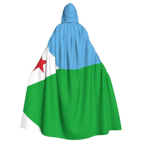 Erwqavc Kapuzenumhang für Herren, Cosplay, Kostüm, Halloween, Motto-Party, lange Flagge von Dschibuti, Umhang, Uniform Erwqavc Kapuzenumhang für Herren, Cosplay, Kostüm, Halloween, Motto-Party, lange Flagge von Dschibuti, Umhang, Uniform von Erwqavc