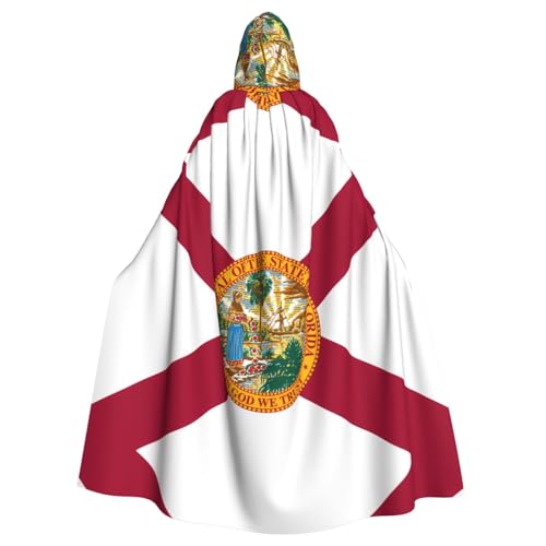 Erwqavc Kapuzenumhang für Herren, Cosplay, Kostüm, Halloween, Motto-Party, lange Flagge von Florida, Umhang, Uniform Erwqavc Kapuzenumhang für Herren, Cosplay, Kostüm, Halloween, Motto-Party, lange Flagge von Florida, Umhang, Uniform von Erwqavc