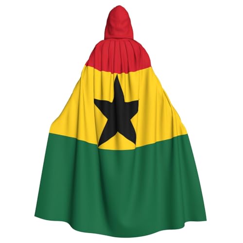 Erwqavc Kapuzenumhang für Herren, Cosplay, Kostüm, Halloween, Motto-Party, lange Flagge von Ghana, bedruckt, Umhang Uniform Erwqavc Kapuzenumhang für Herren, Cosplay, Kostüm, Halloween, Motto-Party, lange Flagge von Ghana, bedruckt, Umhang Uniform von Erwqavc