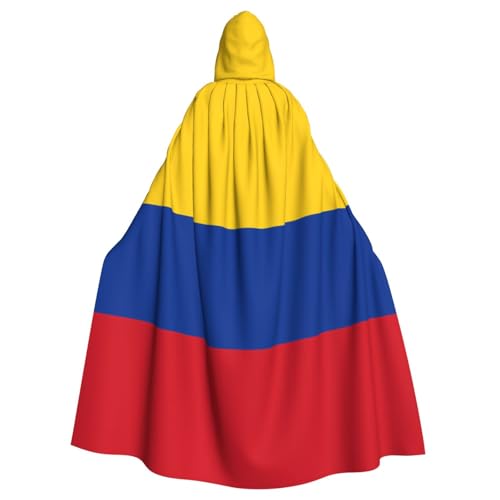 Erwqavc Kapuzenumhang für Herren, Cosplay, Kostüm, Halloween, Motto-Party, lange Flagge von Kolumbien, Umhang, Uniform Erwqavc Kapuzenumhang für Herren, Cosplay, Kostüm, Halloween, Motto-Party, lange Flagge von Kolumbien, Umhang, Uniform von Erwqavc