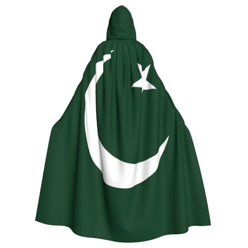 Erwqavc Kapuzenumhang für Herren, Cosplay, Kostüm, Halloween, Motto-Party, lange Flagge von Pakistan, Umhang, Uniform Erwqavc Kapuzenumhang für Herren, Cosplay, Kostüm, Halloween, Motto-Party, lange Flagge von Pakistan, Umhang, Uniform von Erwqavc