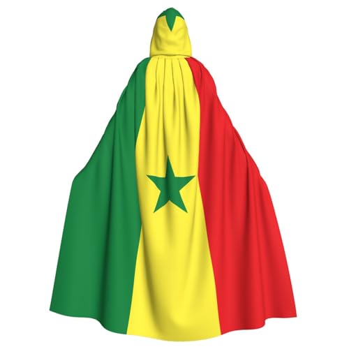Erwqavc Kapuzenumhang für Herren, Cosplay, Kostüm, Halloween, Motto-Party, lange Flagge von Senegal, bedruckt, Umhang Uniform Erwqavc Kapuzenumhang für Herren, Cosplay, Kostüm, Halloween, Motto-Party, lange Flagge von Senegal, bedruckt, Umhang Uniform von Erwqavc