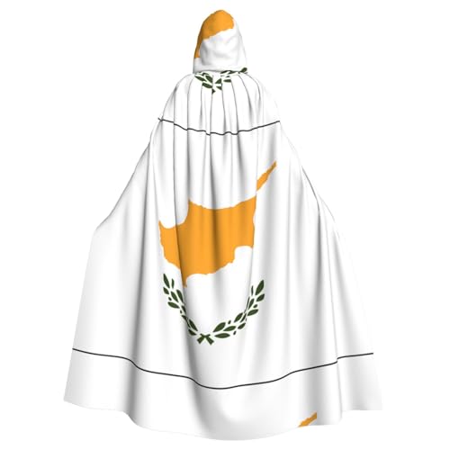 Erwqavc Kapuzenumhang für Herren, Cosplay, Kostüm, Halloween, Motto-Party, lange Flagge von Zypern, Umhang, Uniform Erwqavc Kapuzenumhang für Herren, Cosplay, Kostüm, Halloween, Motto-Party, lange Flagge von Zypern, Umhang, Uniform von Erwqavc