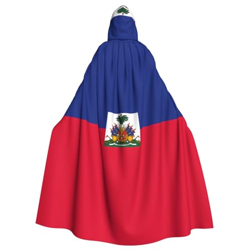 Erwqavc Kapuzenumhang für Herren, Cosplay, Kostüm, Halloween, Motto-Party, lange Haitianische Flagge, Druck, Umhang, Uniform Erwqavc Kapuzenumhang für Herren, Cosplay, Kostüm, Halloween, Motto-Party, lange Haitianische Flagge, Druck, Umhang, Uniform von Erwqavc