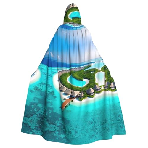 Erwqavc Kapuzenumhang für Herren, Cosplay, Kostüm, Halloween, Motto-Party, lange Malediven-Druck, Umhang, Uniform Erwqavc Kapuzenumhang für Herren, Cosplay, Kostüm, Halloween, Motto-Party, lange Malediven-Druck, Umhang, Uniform von Erwqavc