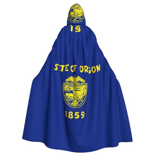 Erwqavc Kapuzenumhang für Herren, Cosplay, Kostüm, Halloween, Motto-Party, lange Oregon-Staatsflagge, Druck, Umhang, Uniform Erwqavc Kapuzenumhang für Herren, Cosplay, Kostüm, Halloween, Motto-Party, lange Oregon-Staatsflagge, Druck, Umhang, Uniform von Erwqavc