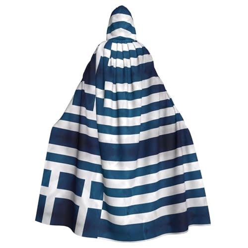 Erwqavc Kapuzenumhang für Herren, Cosplay, Kostüm, Halloween, Motto-Party, lange griechische Flagge, Druck, Umhang, Uniform Erwqavc Kapuzenumhang für Herren, Cosplay, Kostüm, Halloween, Motto-Party, lange griechische Flagge, Druck, Umhang, Uniform von Erwqavc