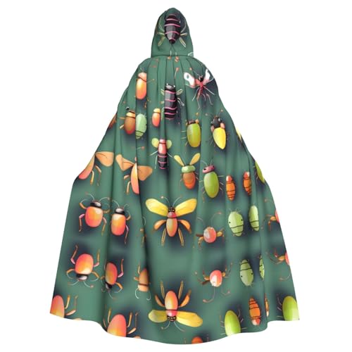 Erwqavc Kapuzenumhang für Herren, Cosplay, Kostüm, Halloween, Motto-Party, langer Insekten-Atlas-Druck, Umhang, Uniform Erwqavc Kapuzenumhang für Herren, Cosplay, Kostüm, Halloween, Motto-Party, langer Insekten-Atlas-Druck, Umhang, Uniform von Erwqavc