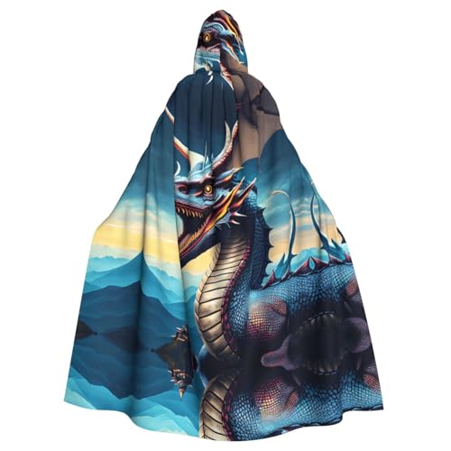 Erwqavc Kapuzenumhang für Herren, Cosplay, Kostüm, Halloween, Motto-Party, langer brüllender Drachen-Druck, Umhang, Uniform Erwqavc Kapuzenumhang für Herren, Cosplay, Kostüm, Halloween, Motto-Party, langer brüllender Drachen-Druck, Umhang, Uniform von Erwqavc