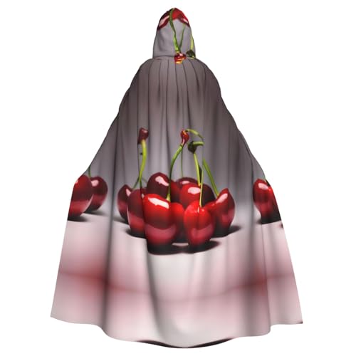 Erwqavc Kapuzenumhang für Herren, Cosplay, Kostüm, Halloween, Motto-Party, langer chilenischer Kirschenaufdruck, Umhang, Uniform Erwqavc Kapuzenumhang für Herren, Cosplay, Kostüm, Halloween, Motto-Party, langer chilenischer Kirschenaufdruck, Umhang, Uniform von Erwqavc