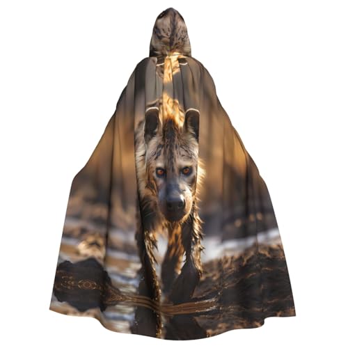 Erwqavc Kapuzenumhang für Herren, Cosplay, Kostüm, Halloween, Motto-Party, langer einsamer Hyänen-Druck, Umhang, Uniform Erwqavc Kapuzenumhang für Herren, Cosplay, Kostüm, Halloween, Motto-Party, langer einsamer Hyänen-Druck, Umhang, Uniform von Erwqavc