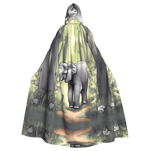 Kapuzenumhang für Herren, Cosplay, Kostüm, Halloween, Motto-Party, langes Gehen, Elefanten-Druck, Umhang, Uniform Kapuzenumhang für Herren, Cosplay, Kostüm, Halloween, Motto-Party, langes Gehen, Elefanten-Druck, Umhang, Uniform von Erwqavc